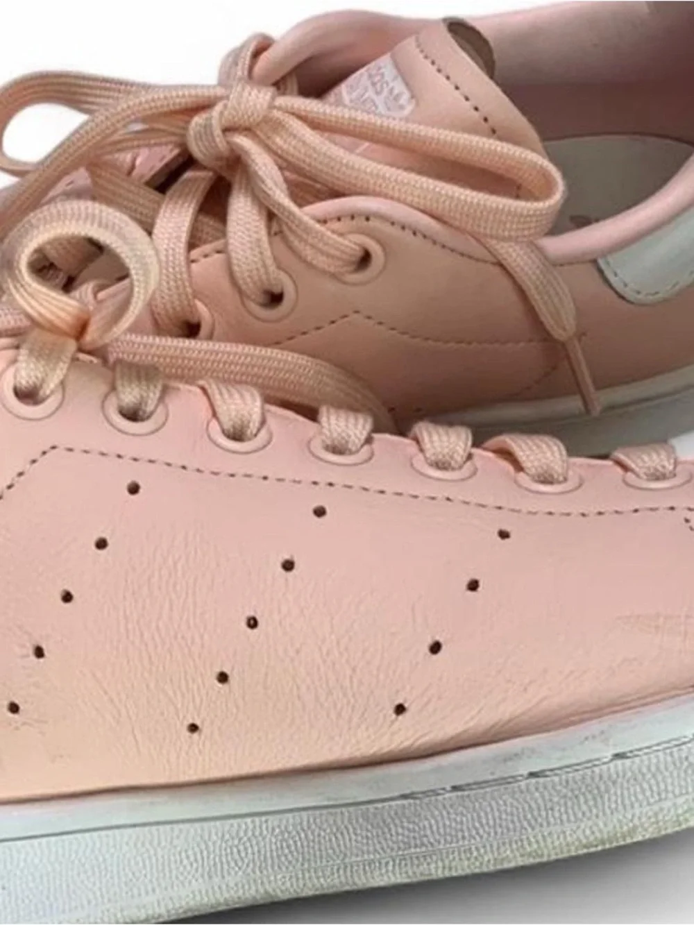 adidas Stan Smith Wmns Icey Pink Leather Sneakers Size 8 EUC